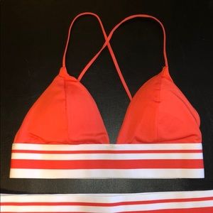 Hot Orange Cheeky Bikini Set